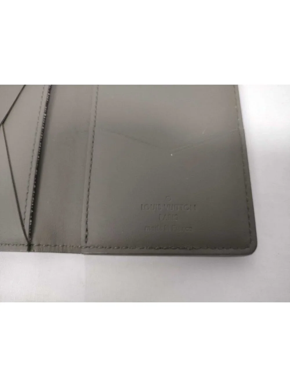 Louis Vuitton Card Case Aerogram Organizer de Poche Khaki Leather Business